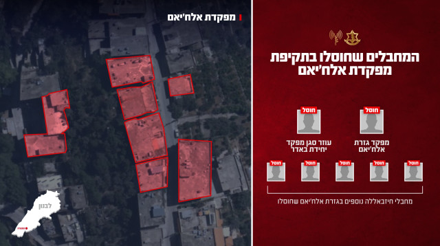 המחבלים שחוסלו בתקיפת מפקדת אלח'יאם (צילום: דובר צה"ל)