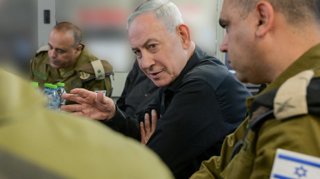 נתניהו בגבול הצפון  (צילום:  מעיין טואף, לע"מ)