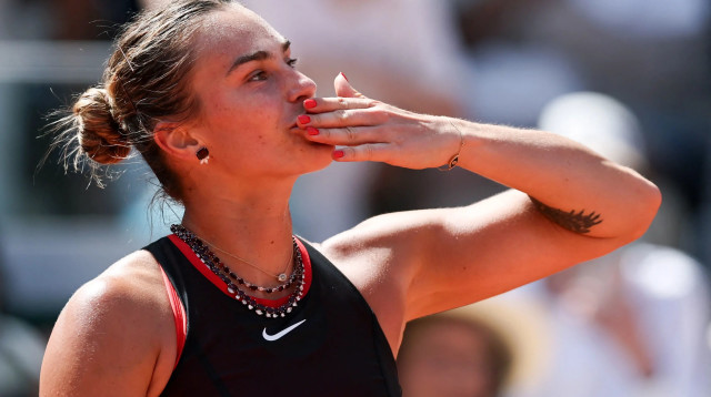 הטניסאית הבלארוסית ארינה סבאלנקה (צילום: GettyImages, Anne-Christine POUJOULAT / AFP)