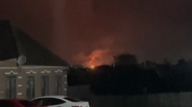 פיצוץ במתקן הגרעיני בזפוריז'יה (צילום: רשתות חברתיות, שימוש לפי סעיף 27 א')