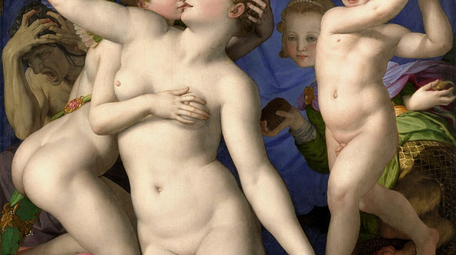 An Allegory with Venus and Cupid, 1545 (צילום:  Wikimedia Commons / Public Domain)