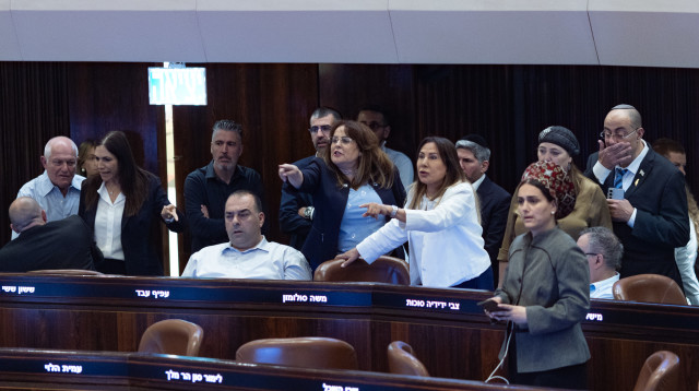 ח"כ מהקואליציה בעת ההצבעה למבקר המדינה בכנסת (צילום: אורן בן חקון)