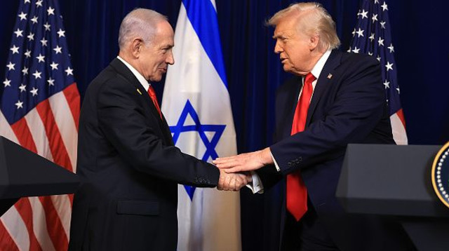 נשיא ארה"ב דונלד טראמפ וראש ממשלת ישראלבנימין נתניהו (צילום: Joe Raedle)