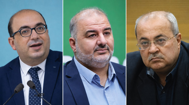 אחמד טיבי, מנסור עבאס, סמי אבו שחאדה (צילום: יונתן זינדל,נועם ריבקין, פלאש 90,מרים אלסטר פלאש 90)