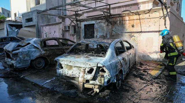נזק בבחריין כתוצאה מיירוט כטב"מים האיראניים (צילום: רשתות ערביות, שימוש לפי סעיף 27 א')