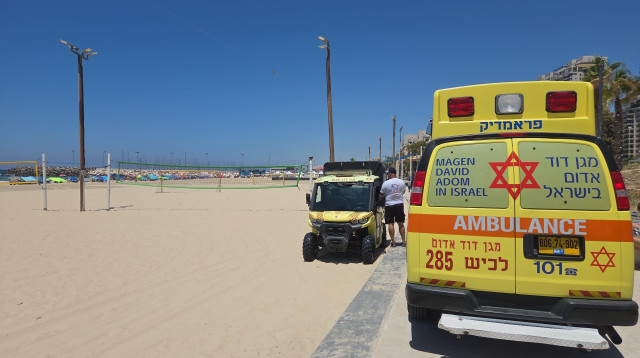 מזירת הטביעה באשקלון (צילום: תיעוד מבצעי מד"א)