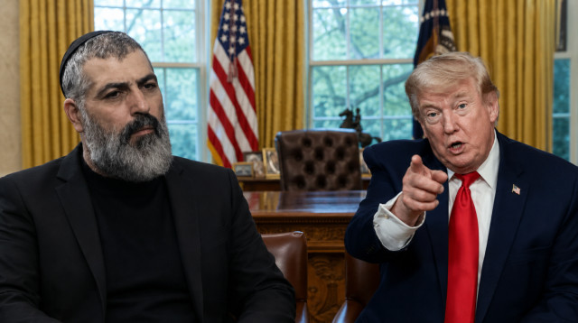 דונלד טראמפ, צביקה יחזקאלי  (צילום: רויטרס,צילום מסך)