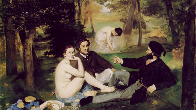 אדואר מאנה, "ארוחת בוקר על הדשא" (Le Déjeuner sur l’herbe), 1863, שמן על בד, מוזיאון ד׳אורסה, פריז (צילום: באדיבות Musée d’Orsay, Paris)