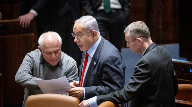 בנימין נתניהו, חיים כץ (צילום: יונתן זינדל, פלאש 90)