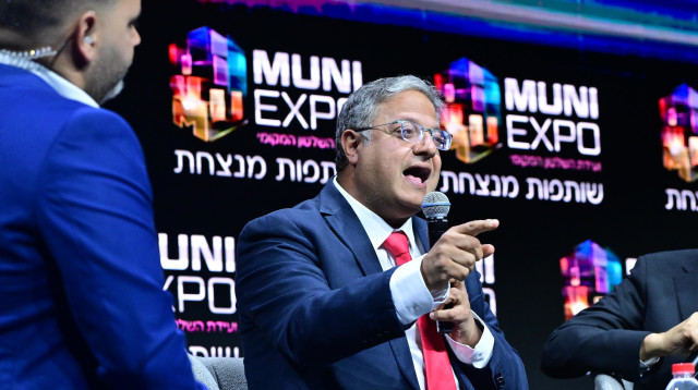השר לביטחון לאומי, איתמר בן גביר באקספו (צילום: אבשלום ששוני)