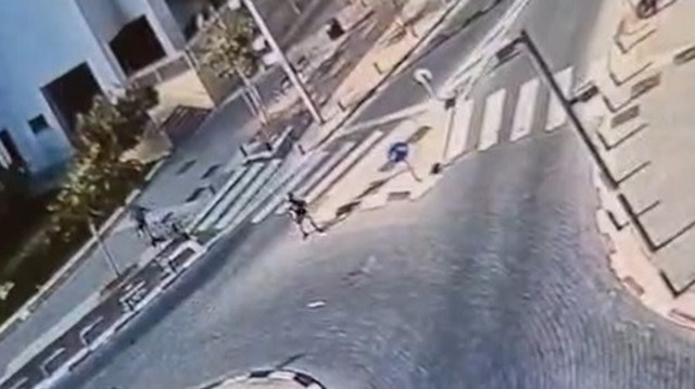 אירוע הירי בצפון תל אביב (צילום: מצלמות אבטחה)