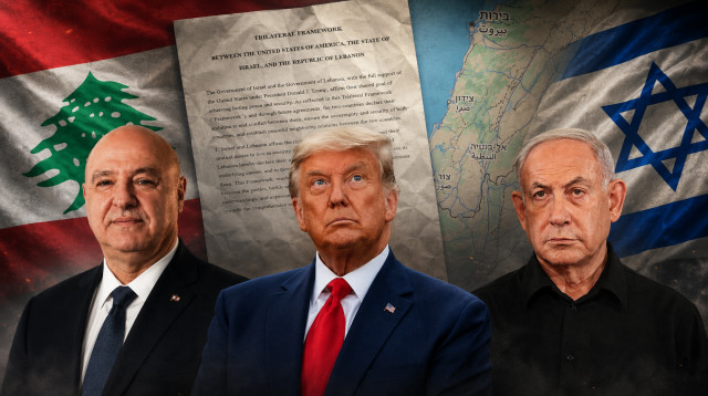 בנימין נתניהו, ג'וזף עאון, דונלד טראמפ (צילום: רויטרס)