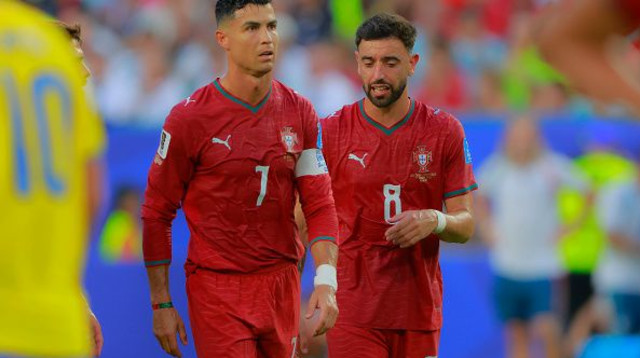 כריסטיאנו רונאלדו, ברונו פרננדש (צילום: Hugo Rivera/Jam Media/Getty Images)