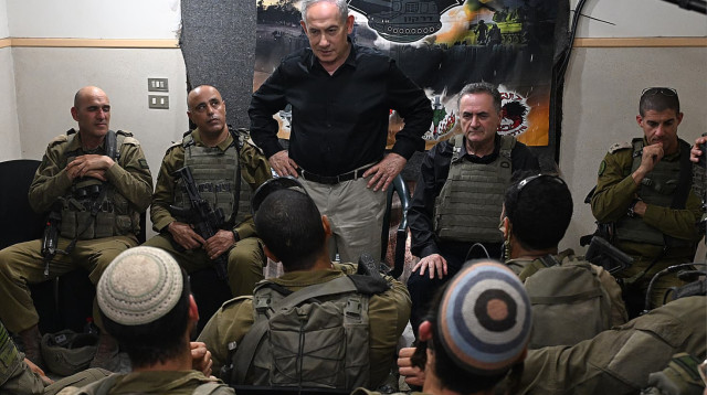 נתניהו וכ"ץ בלבנון  (צילום: חיים צח לע"מ)