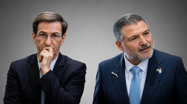 בועז ביסמוט, דוד זיני (צילום: חיים גולדברג פלאש 90,איור: מעריב אונליין)