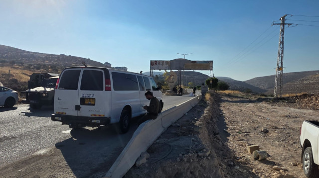 כוחות הביטחון בפתח הכפר מוחמאס בבנימין (צילום: TPS)