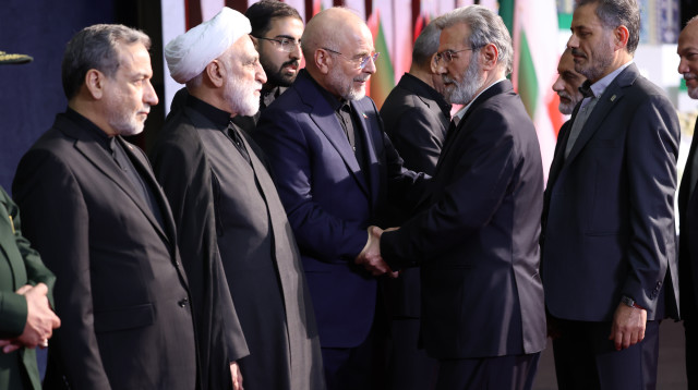 מנהיגי איראן בהלוויית עלי חמינאי (צילום: gettyimages)