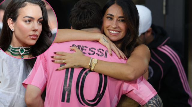 אנטונלה ומסי, ג'ורג'ינה רודריגז (צילום:  Maddie Meyer/Getty Images,Laurent Hou / Hans Lucas / AFP via Getty Images)
