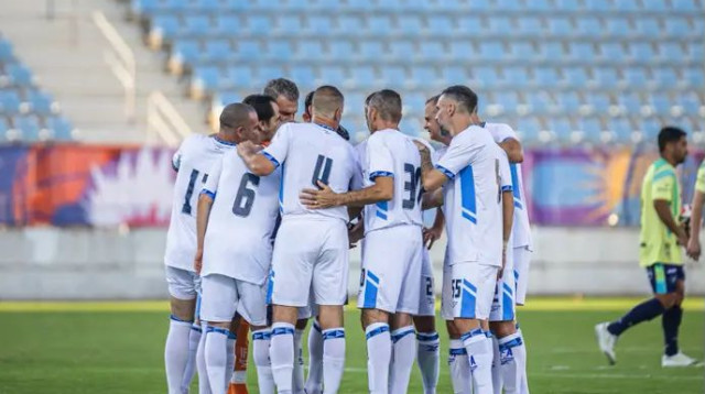 נבחרת הוותיקים בכדורגל במכביה 2026 (צילום: אתר רשמי, ההתאחדות לכדורגל)