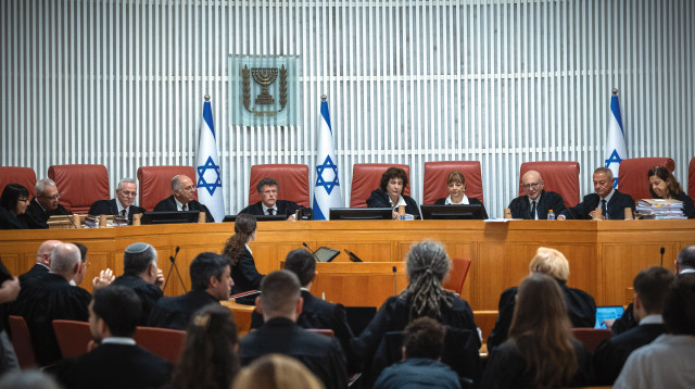 הדיון בבג"ץ בוועדה לבחירת שופטים יוני 2026 (צילום: יונתן זינדל פלאש 90)
