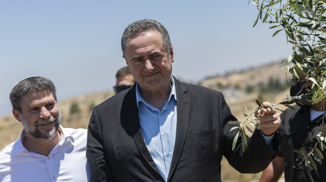 ישראל כ"ץ ובצלאל סמוטריץ' (צילום: חיים גולדברג פלאש 90)