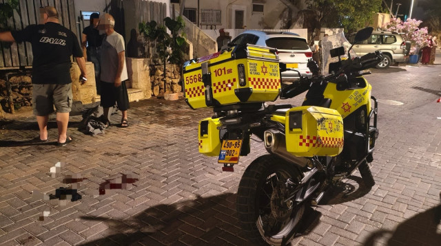 מזירת האירוע ברמלה (צילום: תיעוד מבצעי מד"א)