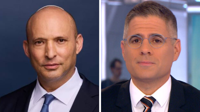 נפתלי בנט, גדעון אוקו (צילום: צילום מסך קשת 12,יהב טודלר)
