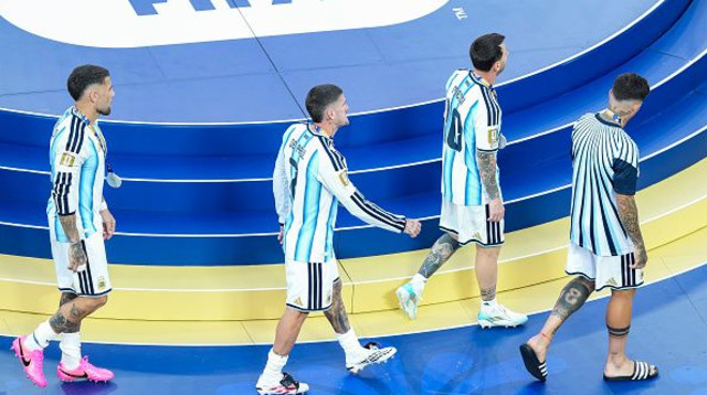 שחקני נבחרת ארגנטינה (צילום: Daniela Porcelli/Getty Images)