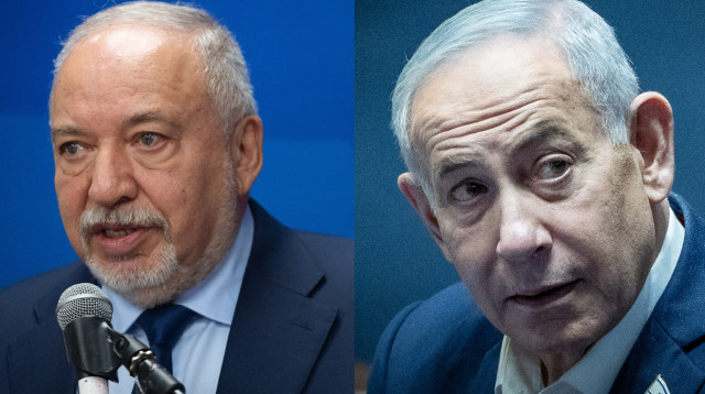 אביגדור ליברמן, בנימין נתניהו (צילום: יונתן זינדל, פלאש 90)