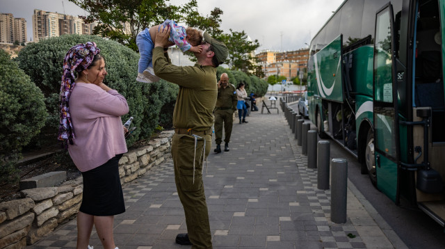 משפחות המילואים (צילום: Chaim Goldberg/Flash90)