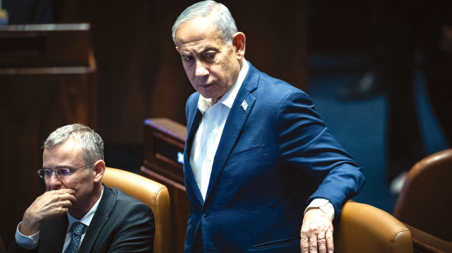 בנימין נתניהו ויריב לוין (צילום: יונתן זינדל פלאש 90)