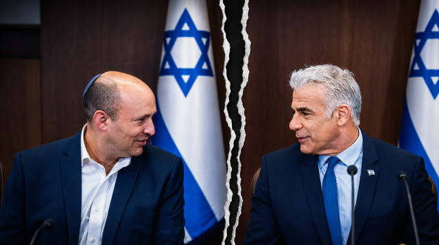 נפתלי בנט ויאיר לפיד (צילום: אוליביה פיטוסי, פלאש 90)