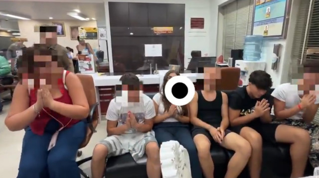 התיירים האיטלקים שעוררו זעם בתאילנד (צילום: רשתות חברתיות, שימוש לפי סעיף 27 א')