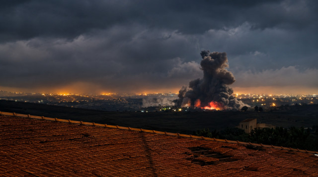 פיצוץ מנהרות הבופור (צילום: רשתות חברתיות,עיבוד מחשב: מעריב אונליין)