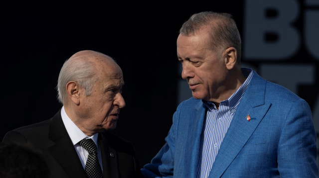 ארדואן ובהצ'לי (צילום: REUTERS)