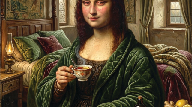 המונה ליזה חולה (צילום: AI)