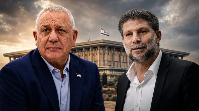 בצלאל סמוטריץ, גדי איזנקוט (צילום: פלאש 90)