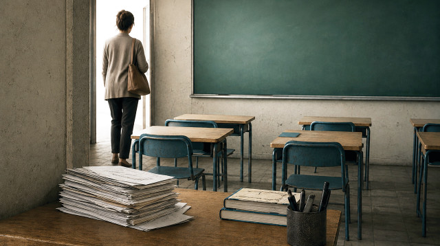 משבר במערכת החינוך (צילום: איור: AI)