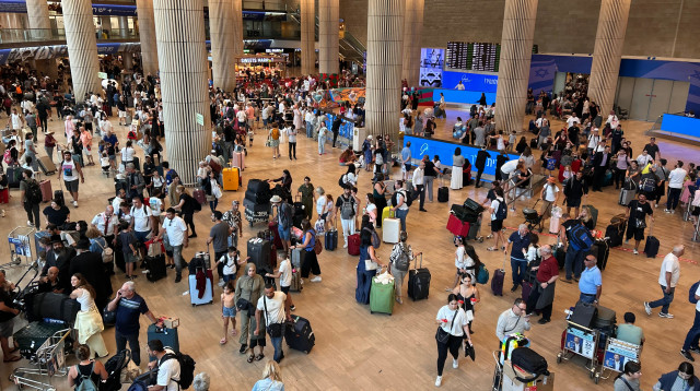 נתב"ג במהלך השביתה והשיבושים (צילום: אבשלום ששוני)