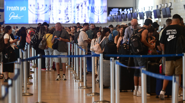 נתב"ג. יומיים אחרי ההשבתה  (צילום: אבשלום ששוני)