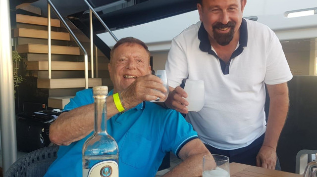 מני ויצמן ומיכאל שטראוס (צילום: פרטי)