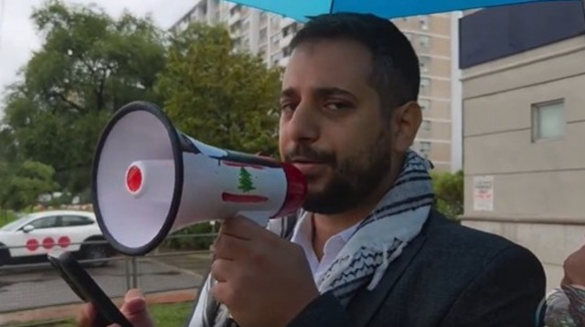 עבאס חמזה המרצה האנטישמי מטורונטו (צילום: צילום מסך)