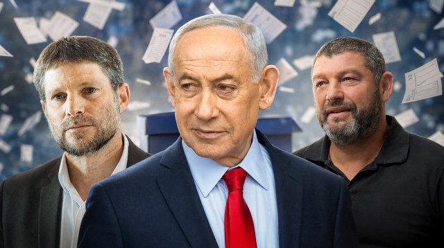 עופר וינטר, בנימין נתניהו, בצלאל סמוטריץ' (צילום: פלאש 90,צילום מסך כאן 11)