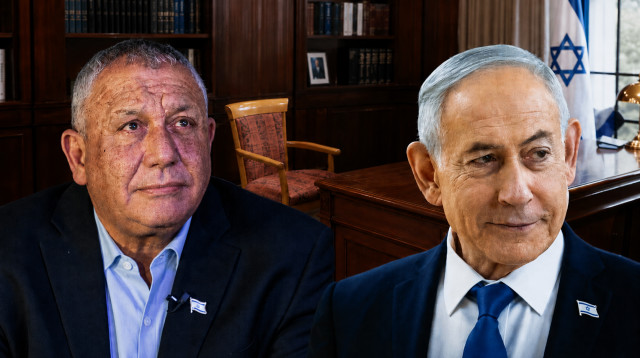 בנימין נתניהו, גדי איזנקוט (צילום: פלאש 90,שימוש לפי סעיף 27א')