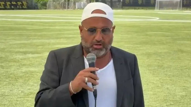 ברק אברמוב באירוע הרמת הכוסית של בית"ר ירושלים לרגל ראש השנה (צילום: דני מרון)