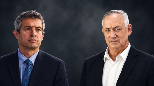 יועז הנדל, בני גנץ (צילום: בינה מלאכותית)