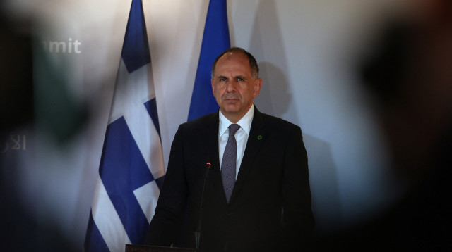 שר החוץ היווני, גיורגוס גרפטריטיס (צילום: REUTERS/Alaa Al Sukhni)