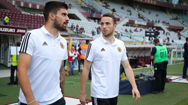 דיוגו ז'וטה ורובן נבש בימיהם בוולבס (צילום: Getty Images Sport)