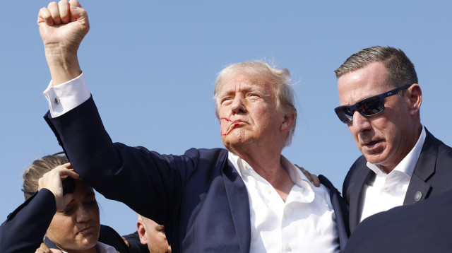 ניסיון ההתנקשות בנשיא האמריקאי דונלד טראמפ, פנסילבניה, יולי 2024 (צילום: gettyimages)
