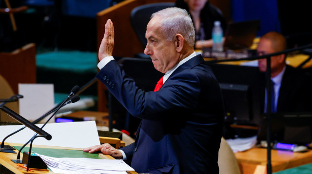 ראש הממשלה בנימין נתניהו בעצרת הכללית של האו"ם בניו יורק, 2025 (צילום: רויטרס)